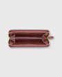 Zip Wallet in Bordeaux Leather Sale