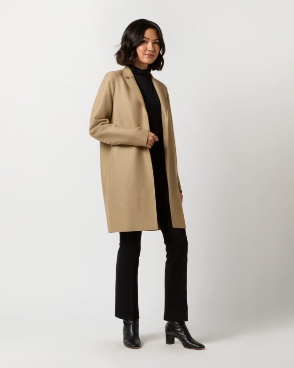 Cocoon Coat in Tan Discount