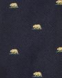 Silk Club Tie in Navy Yellow Bear Cheap