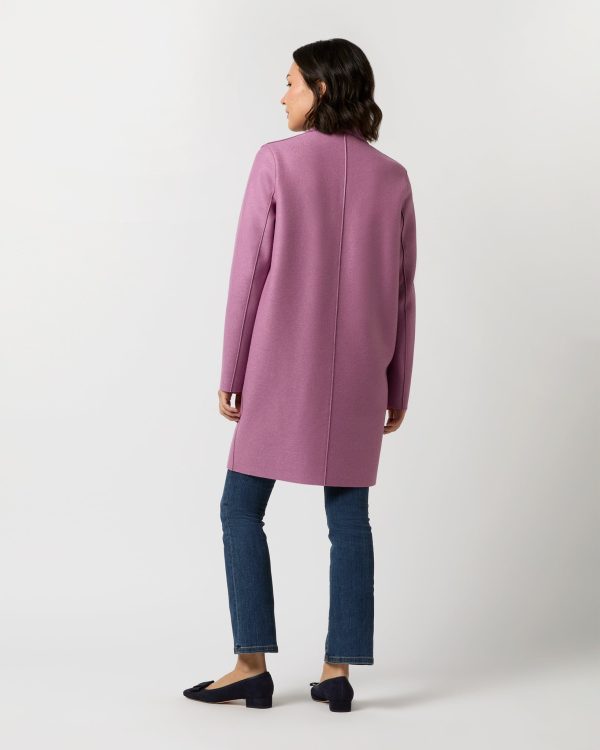 Cocoon Coat in Mulberry For Discount