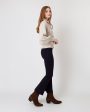 Alya Funnel-Neck Cardigan in Pale Wheat Cashmere on Sale