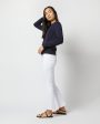 Aria Sweater in Navy Cotton Tape Yarn on Sale