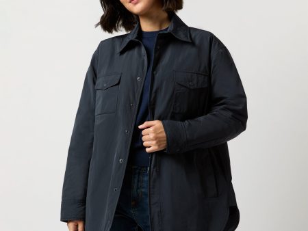 Giles Shirt Jacket in Navy Cheap