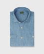 Band-Hem Work Shirt in Extra Light Washed Chambray For Cheap