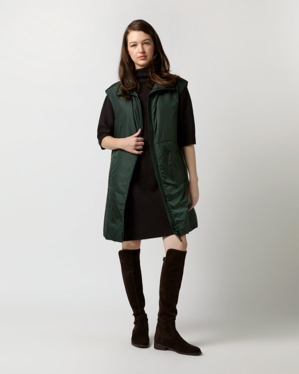 Dana Vest in British Racing Green Online Sale