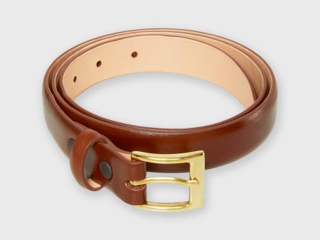 1  Belt in Medium Brown Calfskin Online now