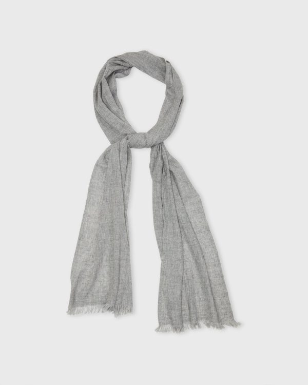 Cashmere Gauze Scarf in Heather Grey Discount