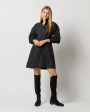 Anaya Popover Dress in Black Poplin Online