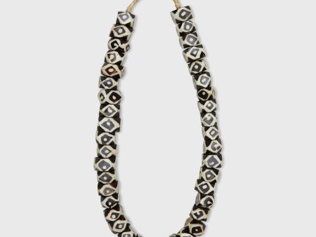 Diamond Cowbone Beads in Brown White Hot on Sale