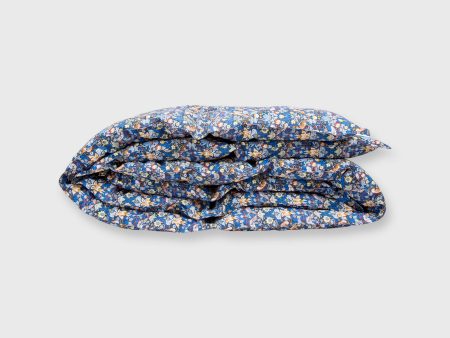 Cashball Blanket in Blue Gold Strawberry Thief Liberty Fabric For Discount