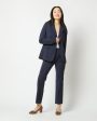 Sarah Jacket in Navy Wool Seersucker Cheap