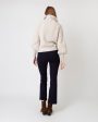 Alya Funnel-Neck Cardigan in Pale Wheat Cashmere on Sale