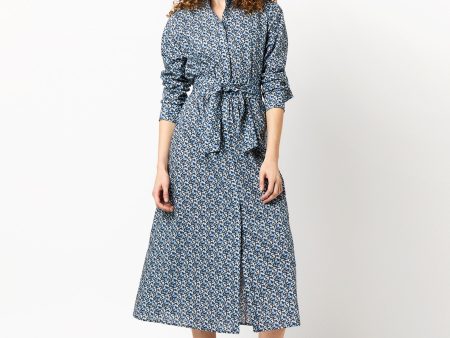 Annette Dress in Blue Elvington Orchard Liberty Fabric For Cheap