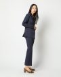 Sarah Jacket in Navy Wool Seersucker Cheap