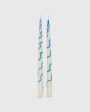 Hand-Painted Taper Candles (Set of 2) in Blue Online now