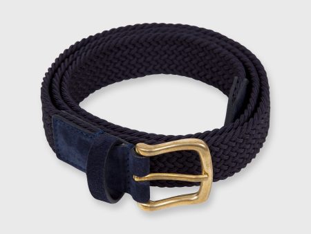 1.25  Woven Elastic Belt in Navy Sale