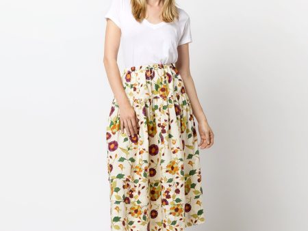 Anthia Skirt in White Iris For Sale