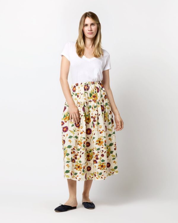 Anthia Skirt in White Iris For Sale