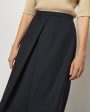 Preston Skirt in Ink Tropical Wool For Cheap