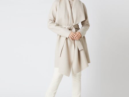 Short Blanket Coat in Almond For Cheap