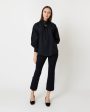 Anaya Popover Shirt in Black Poplin Sale