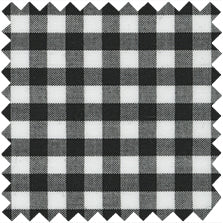 Made-to-Measure Shirt in Black Medium Gingham Poplin Hot on Sale