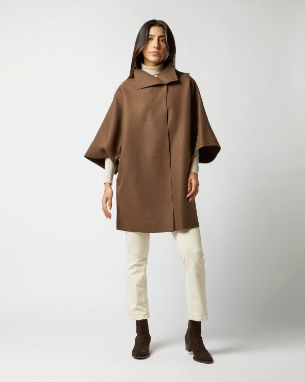 Kimono Coat in Teddy Brown For Discount