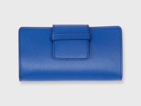 Small Phone Wallet Clutch in Cobalt Leather Online