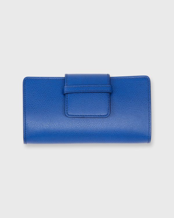 Small Phone Wallet Clutch in Cobalt Leather Online