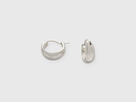 Small Hoop Earrings in Silver Online Sale