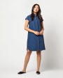 Atelier Shirtdress in Marine Cotton Nylon Faille Online Sale