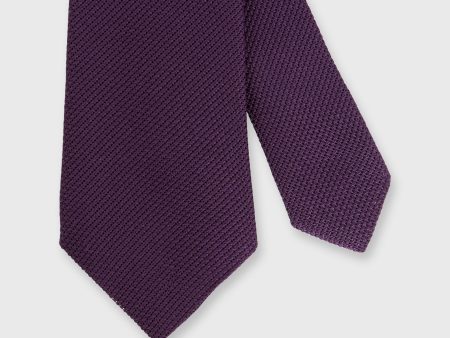 Silk Fino Grenadine Tie in Eggplant on Sale