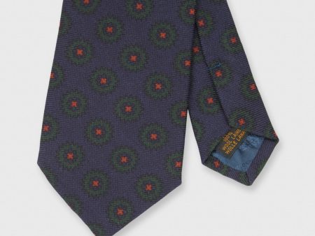 Wool Challis Tie in Navy Cardinal Club Hot on Sale