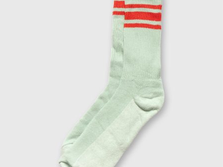 Athletic Stripe Socks in Mint Sienna Online