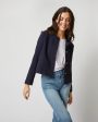 Megan Cardigan Jacket in Navy Bouclé Tweed Hot on Sale