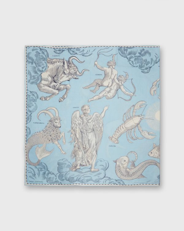 Astrologie Scarf in Light Blue Online Sale