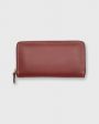 Zip Wallet in Bordeaux Leather Sale