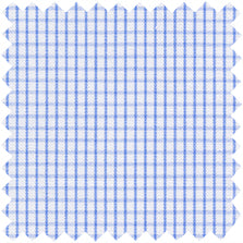 Made-to-Measure Shirt in Blue Graph Check Poplin Sale