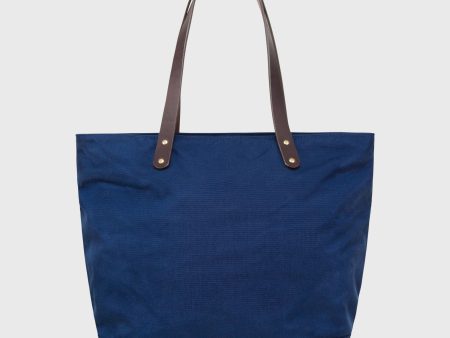 Zip-Top Tote in Navy Nylon Discount