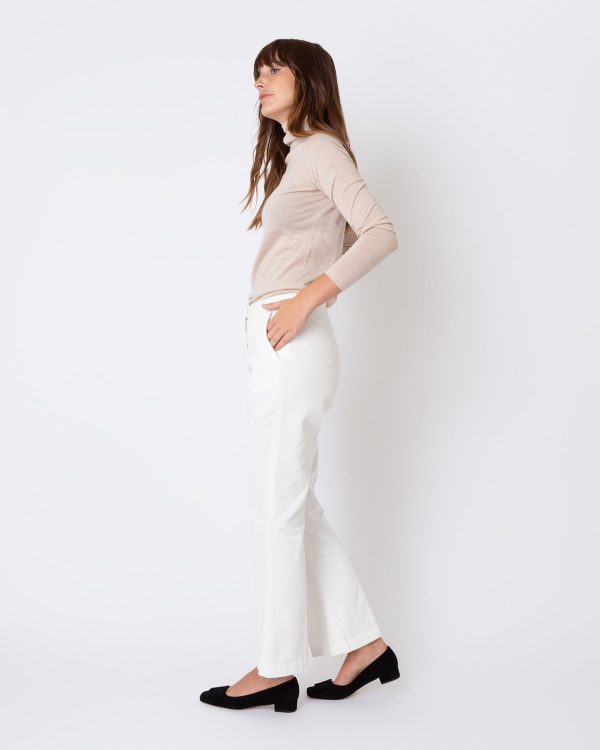 Ankle Pant in Natural Corduroy Online Hot Sale