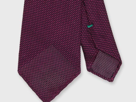 Silk Fino Grenadine Tie in Berry Navy For Discount