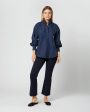 Anaya Popover Shirt in Navy Poplin Online Sale