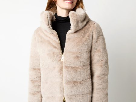 Faux Fur Teddy Jacket in Chantilly Discount