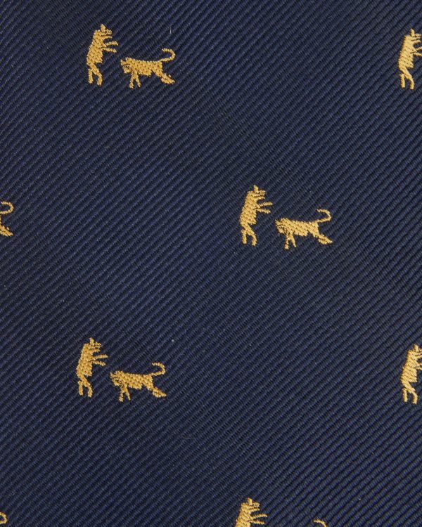 Silk Club Tie in Blue Gold Bull & Bear Fashion