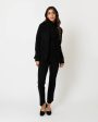 Parker Jacket in Black Wool Pique on Sale