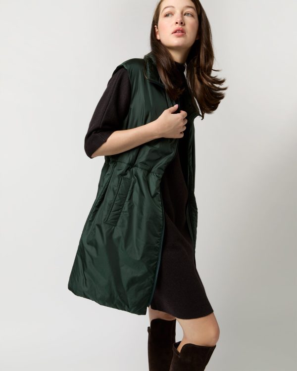 Dana Vest in British Racing Green Online Sale