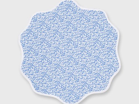 Scallop Edge Placemat in Blue White Glenjade Liberty Fabric Hot on Sale