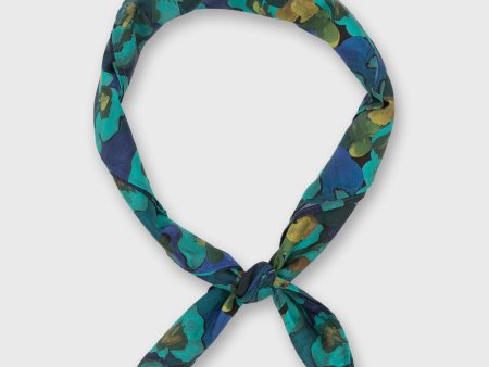 Anyway Scarf in Navy Turquoise Gold Jemma Rose Liberty Fabric Fashion