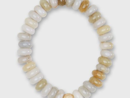 Semi Precious Beaded Bracelet in Stone Monochrome For Cheap