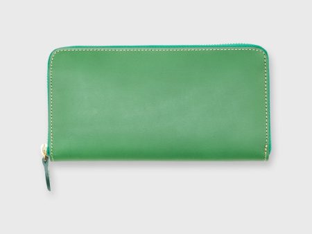 Zip Wallet in Green Leather Supply